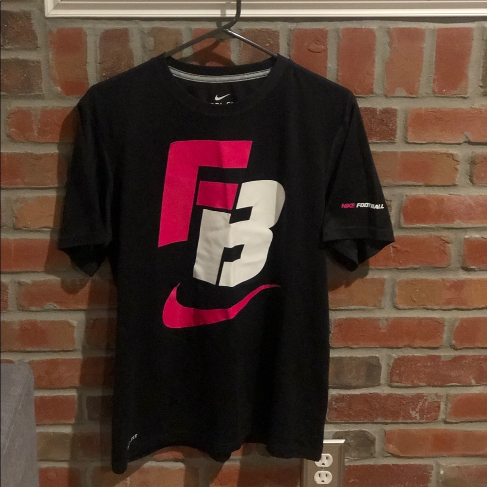 Nike dri-fit football breast cancer shirt